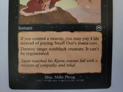 Snuff Out Mercadian Masques MTG 1999 Instant Black Magic the Gathering NM/LP - Image 4