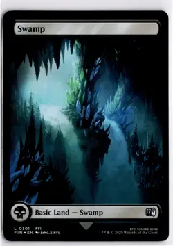 MTG FINAL FANTASY FOIL Land Swamp () L 301 NM Pack Fresh ActualScan of Card - Image 1