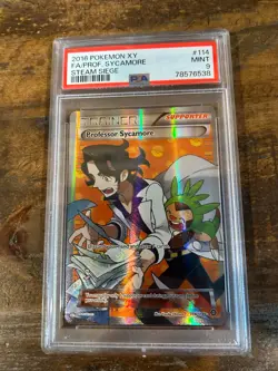 Pokemon 2016 XY Steam Siege Full Art Trainer PROFESSOR SYCAMORE #114 PSA 9 Mint - Image 1