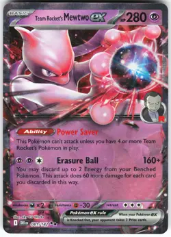 Team Rocket's Mewtwo ex - 081/182 Pokemon SV10: Destined Rivals Holo Double Rare - Image 1
