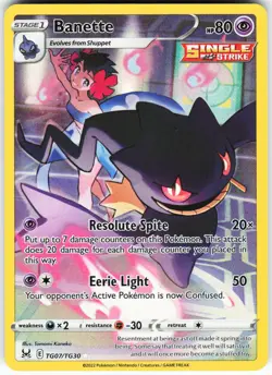 Banette TG07/TG30 Pokemon SWSH11: Lost Origin Trainer Gallery Holo Ultra Rare NM - Image 1