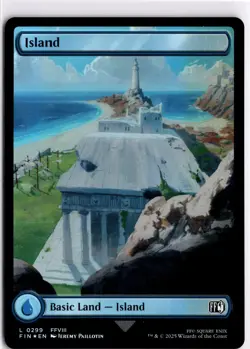 MTG FINAL FANTASY FOIL Land Island () L 299 NM Pack Fresh ActualScan of Card - Image 1