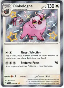 Oinkologne - 208/091 Pokemon SV: Paldean Fates Holo Shiny Rare NM - Image 1