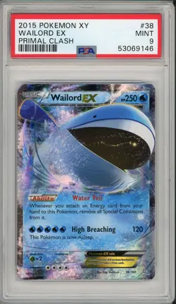 2015 Pokemon Primal Clash Wailord Ex #38 PSA 9 - Image 1
