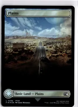 MTG FINAL FANTASY FOIL Land Plains () L 296 NM Pack Fresh ActualScan of Card - Image 1