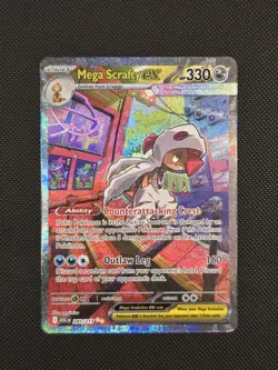 Pokemon Mega Scrafty ex 285/217 Ascended Heroes Special Illustration Rare NM - Image 1