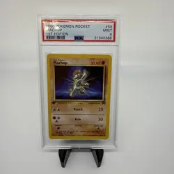 2000 Pokemon Team Rocket 1st Edition Machop #59 PSA 9 Mint - Image 1