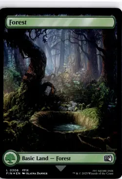 MTG FINAL FANTASY FOIL Land Forest () L 306 NM Pack Fresh ActualScan of Card - Image 1