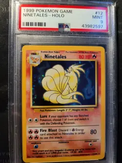 1999 Pokemon Game Ninetales #12 PSA 9 - Image 1