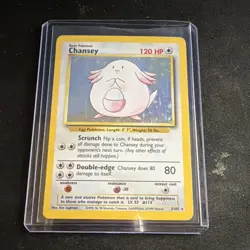 Pokemon Chansey Base Set Holo Rare 3/102 120HP TCG - Image 1
