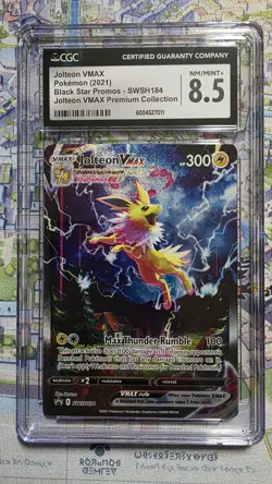 2021 Jolteon VMAX SWSH184 Jolteon VMAX Premium Collection Promo CGC 8.5 NM/MINT+ - Image 1
