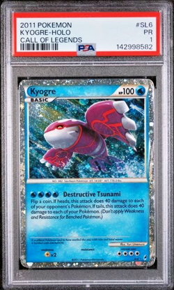 HUGE SWIRL PSA 1 PR 2011 Pokemon Call of Legends SHINY Kyogre Holo Foil SL6 - Image 1