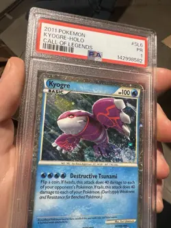 HUGE SWIRL PSA 1 PR 2011 Pokemon Call of Legends SHINY Kyogre Holo Foil SL6 - Image 3