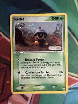 Seedot 61/92 Ex Legend Maker Reverse Holo Stamped Yuka Morii Pokemon SWIRL MP HP - Image 2