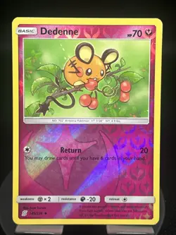 Pokemon TCG Dedenne 145/236 Unified Minds Reverse Holo LP - Image 1