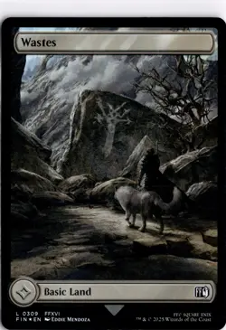 MTG FINAL FANTASY FOIL Land Wastes L 309 NM Pack Fresh ActualScan of Card - Image 1