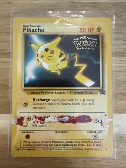 Pokemon Pikachu 4 The First Movie Promo Basic 50 HP Wizards 1999 Regular - Image 1