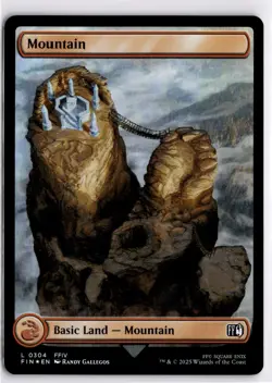 MTG FINAL FANTASY FOIL Land Mountain () L 304 NM Pack Fresh ActualScan of Card - Image 1