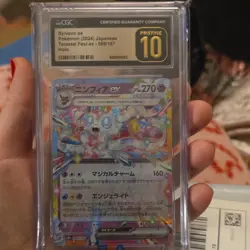 CGC Pristine 10 Sylveon ex 069/187 Terastal Fest Ex Holo Japanese Pokemon TCG - Image 1