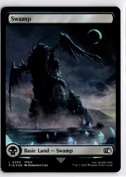 MTG FINAL FANTASY FOIL Land Swamp () L 300 NM Pack Fresh ActualScan of Card - Image 1