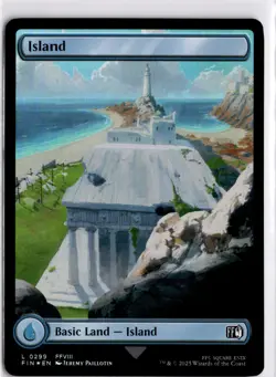 MTG FINAL FANTASY FOIL Land Island () L 299 NM Pack Fresh ActualScan of Card - Image 1