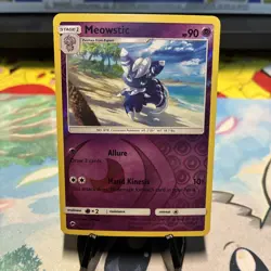 Meowstic 60/147 Reverse Holo Rare - Burning Shadows 2017 Pokemon TCG - LP - Image 1