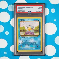 ✨ PSA 9 MINT ✨ 1999 POKEMON GERMAN BASE SET 1ST EDITION #63 SCHIGGY - Image 1