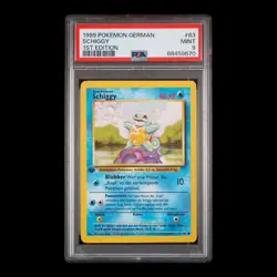 ✨ PSA 9 MINT ✨ 1999 POKEMON GERMAN BASE SET 1ST EDITION #63 SCHIGGY - Image 2