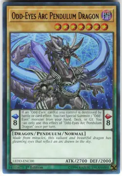 Odd-Eyes Arc Pendulum Dragon LEDD-ENC00 Yugioh TCG Ultra Rare MP - Image 1