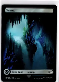 MTG FINAL FANTASY FOIL Land Swamp () L 301 NM Pack Fresh ActualScan of Card - Image 1