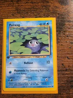 Poliwag 62/75 Common 1st Edition Pokemon Card Neo Discovery LP - Image 1