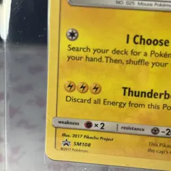 Ash's Pikachu TCG SM108 2017 Promo Card Pokemon 'I Choose You' Sealed - Image 5