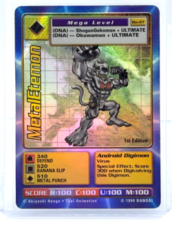 MINT!! Digimon MetalEtemon Bo-27 1st *EDITION* Holo Card 1999 Vintage Bandai - Image 1