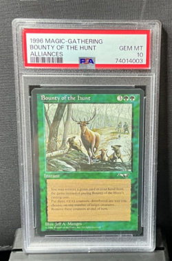 Bounty of the Hunt NM Alliances 1996 Magic the Gathering Card MTG TCG PSA 10 - Image 1