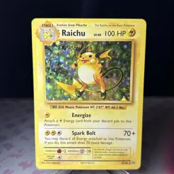 Pokemon TCG Raichu Evolutions Holo Card 36/108 NM/M Condition - Image 1