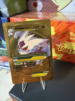 M Gengar EX HP610 Mega Evolution Gold Foil FAN ART Display Card Mint/NM - Image 1