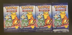 McDonalds 2021 Pokemon 25th Anniversary Trading Card Game Booster 4 Sealed Packs - Image 1
