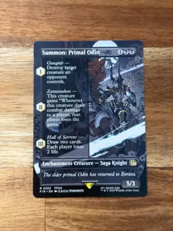 Final Fantasy Summon: Primal Odin Borderless non foil Magic MTG FIN365 - Image 1