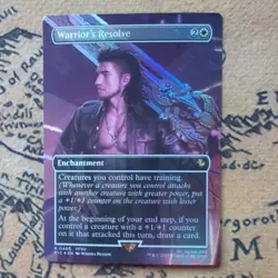 MTG ~ Warrior's Resolve (Borderless Foil) ~ Final Fantasy ~ Near Mint ~ Rare - Image 1