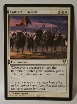 MTG Cathars' Crusade x1 Avacyn Restored Regular NM/PFresh! - Image 1