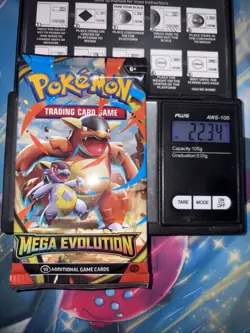 Heavy 22.34g Pokemon Sealed Mega evolution Booster Pack - Image 1