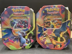 Pokemon TCG Mega Charizard X & Y EX Tin Sealed Lot Of 2 - Image 1