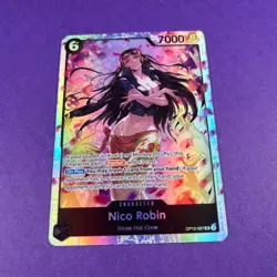 One Piece OP12-087 Nico Robin Super Rare English Trading Card Legacy Master TCG - Image 1