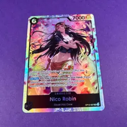 One Piece OP12-087 Nico Robin Super Rare English Trading Card Legacy Master TCG - Image 2