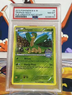 Pokemon Tropius 5/101 2013 National Championships STAFF Promo Holofoil PSA 8 - Image 1