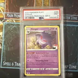 Pokemon 2023 Play! Prize Pack Series 3 Gengar #66 PSA 9 - Image 1