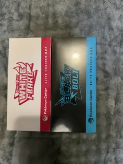 Pokemon Center TCG Black Bolt And White Flare ETB Factory Sealed - Image 3