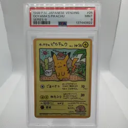 1998 Pokemon Japanese Vending Series 3 III Ooyama’s Pikachu PSA 9 - Image 1