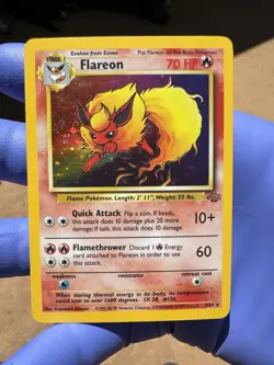 Flareon 3/64 - Jungle Unlimited 1999 - Vintage Pokemon WOTC Holo Rare LP - Image 1