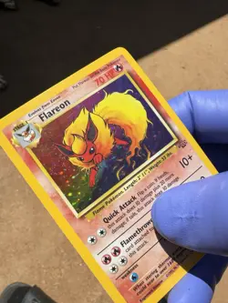 Flareon 3/64 - Jungle Unlimited 1999 - Vintage Pokemon WOTC Holo Rare LP - Image 2